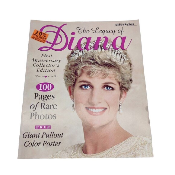 Vintage 1998 Princess Diana Luxury Lifestyles Legacy of Diana Magazine W/ Poster - Picture 1 of 8